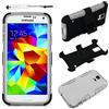 ebestStar - Cover Compatibile con Samsung S5 G900F, Galaxy S5 New G903F Neo Custodia Supporto Protezione Integrale, Anti Shock Armor Anticaduta Antiscivolo AntiGraffio + Mini Penna, Bianco