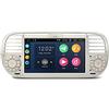 ESTOCK1 ANDROID 14 autoradio navigatore Carplay integrato per Fiat 500 Fiat Abarth 500 2007-2015 wi-fi GPS 7 USB WI-FI Bluetooth Mirrorlink color beige/bianco CAR TABLET radio 500