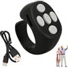 lvifloae Telecomando Bluetooth Smart Ring Controller per eBook Telecomando Bluetooth 5.3 Girapagina Video e Musica Otturatore a fotocamera Telecomando (Nero)