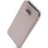 ONEFLOW Custodia sottile con funzione di estrazione, compatibile con Samsung Galaxy XCover 5, fodera interna in microfibra di alta qualità + robusta linguetta di traino, grigio chiaro