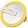SIMPLETEK - Confezione da 3 batterie CMOS CR2025 gialle da saldare, 3V 150mAh per BIOS