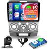 Hodozzy 2GB 64GB Android Autoradio per Ford Everest Ranger 2012-2017/Mazda BT50 BT-50 2006-2011 Wireless Carplay Android Auto, 9 Pollici Touchscreen Stereo GPS WiFi Bluetooth Radio FM/RDS Retromarcia
