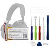 Swark Batteria di ricambio 650 mAh CP-SN4050 AHB622540N01, compatibile con Sen-nheiser HD 4.40/4.50, Urbanite XL, Momentum 2.0/3.0, batteria di ricambio Bluetooth con kit di strumenti di riparazione