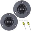 TQUXNGA High Fidelitys - Coppia di altoparlanti tweeter da 3 pollici, 30 W, 74 mm, con cupole in pellicola di seta e magneti, non griglie per alti trasparenti, cupole in pellicola di seta, tweeter