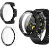 Ksywydu 2 Pezzi Custodia Compatibile con Huawei Watch GT 5 Pro 46MM, Cover Rigida in PC Temperato 9H Anti-Graffio, Custodia Protettiva Antiurto a Tutto Tondo, Alta Sensibilità Touch, Trasparente e Nera