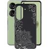 AQGG Custodia per ASUS ZenFone 10 (5.90) Cover, Black Protettivo Sottile Morbido Silicone Custodia Protezioni Skin Bumper - Rosa Nera