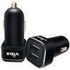 Vida IT Caricabatteria da auto USB a 2 porte per Samsung Galaxy A20e A21s A71 S7 S8 S9 S10 Telefono cellulare Tablet PC Porte doppie Ingresso 12-24 V con cavo di ricarica 3 in 1