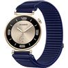 GIOPUEY Cinturini Compatibile con Huawei Watch GT 4 41mm, Nylon Traspirante Sport Loop Cinturino in Morbido Nylon Intrecciato Strap Band - Darkblue