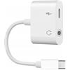 CO2 Adattatore AUX da USB-C a Mini Jack da 3,5 mm con DAC 128 kHz HD, Hi-FI Alta Qualità del Suono, Bianco, Cavo Compatibile con iPhone 16, 15, Pro, Max, Plus, MacBook, iPad Pro, Samsung (DAC)