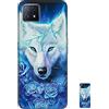 HopMore Nero Cover per Oppo A73 5G Silicone Morbide Disegni Custodie Bella Custodia Antiurto Gomma Case Morbido Caso Gel AntiGraffio - Lupo