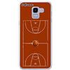 dakanna Custodia per Samsung Galaxy J6 2018 | Campo di Basket e Palla | Cover in Gel di Silicone TPU Morbido di Alta qualità Trasparente