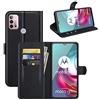 ROVLAK Custodia per Motorola MoTo G30 Case Portafoglio Flip Cover con Slot per Schede Custodia in Pelle Antiurto PU+Case in Silicone TPU Interna per Motorola MoTo G30 Cover,Nero