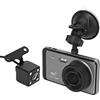 Pyhodi 4K Dual Dash Cam, Dash Camera Recorder, Registratore di Guida per Videocamera per Auto con Visione Notturna, Monitor di Parcheggio 24 Ore su 24, Grandangolo 170 °, Registrazione
