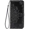 TingYR Cover per Xiaomi Poco M3, Flip Custodia Carte di Credito da Funzione Stand, Anti-Slip Slot Portafoglio Flip Protettivo Dell'ente Completo Slim Fit Cover.(Nero)