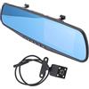 VBESTLIFE Dash Cam per Specchietto Retrovisore, Monitoraggio del Parcheggio a Schermo Intero LCD 1080P Full HD da 4,3 Pollici, Sensore G 170 ° Registratore di Guida per Auto Grandangolare