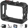 Honbobo Gabbia per Insta360 GO Ultra, Telaio Plastica Camera Telaio protettivo Orizzontale Verticale Gabbia Sgancio rapido Cage Espansione Supporto Accessori per Insta360 GO Ultra (Black)