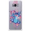 LA CASA DE LAS CARCASAS Custodia per Samsung Galaxy S8 Ufficiale di Lilo & Stitch Stitch Graffiti per proteggere il tuo cellulare. Cover per Samsung in silicone flessibile con licenza ufficiale Disney.
