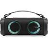 Nedis Bluetooth® Party Boombox | 5 hrs | 2.0 | 24 W | Riproduzione multimediale: AUX/USB | collegabile | Con impugnatura | Luci da festa | Nero