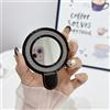 Generisch Supporto ad anello per smartphone, supporto per dita pieghevole, supporto per cellulare con design a specchio, per accessori universali intelligenti (nero)