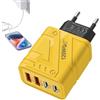 Generic Blocco di Ricarica, di Ricarica | Blocco di Ricarica Multiporta Tipo C con Presa a Parete | Tipo Cubo di Ricarica Multiporta Caricatore da Parete USB 12W C per Tutti i Tipi di Telefono