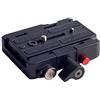 RGBS Piastra adattatore Rapid Connect con piastra scorrevole a sgancio rapido e livella a bolla adattata alla piastra a sgancio rapido compatibile con Manfrotto morsetto sedile 500 577 701 testa
