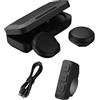 Ruhnjyg Altoparlanti per casco da sci - Casco portatile con sveglia vocale, cuffie bluetoot-h con display LED di alimentazione, cuffie impermeabili da casco con telecomando