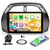 Rimoody 4G+64G Android Autoradio per Toyota RAV4 2001-2006 9 Schermo IN-CELL HD Touchscreen Radio Auto con Carplay Android Auto Senza Fili FM/RDS/EQ WiFi Navi GPS Bluetooth SWC Retrocamera