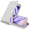 Cadorabo Custodia Libro per Samsung Galaxy A3 2015 in Classy Argento - con Vani di Carte, Funzione Stand e Chiusura Magnetica - Portafoglio Cover Case Wallet Book Etui Protezione