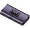 Whychstore Adattatore USB C femmina a femmina 240 W PD, accoppiatore di trasferimento dati 80 Gbps con uscita video 16K 60Hz, prolunga in lega di alluminio tipo C per computer portatili, tablet e telefoni (viola
