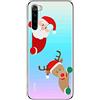 Mixroom - Cover Custodia Case In TPU Silicone Morbida Sfondo Trasparente Per Xiaomi Redmi NOTE 8T Fantasia Babbo Natale E La Renna 632