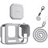 Generic Custodia protettiva in silicone per Insta360 Ace Pro 2, custodia in silicone Ace Pro2, copriobiettivo sportivo per fotocamera sportiva, protezione anti-collisione + copriobiettivo (grigio)