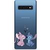 LA CASA DE LAS CARCASAS Custodia per Samsung Galaxy S10 Plus Ufficiale di Lilo & Stitch - Angel & Stitch Beso per proteggere il tuo cellulare. Custodia in silicone flessibile con licenza ufficiale Disney