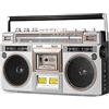 Fucxeoy Boombox Per Lettore CD Retrò Stile Classico Anni '80, Radio Per Lettore Di Cassette Portatile, Registratore Bluetooth Retrò Radio AM/FM, Supporto Ingresso SD/USB, Per La Casa