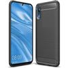 generale Compatibile per Huawei Y6 (2019) MRD-LX1F Dual/Custodia per Honor 8A Cover per Huawei Y6S Copertura tasti GEL silicone TPU MORBIDA protezione CARBON Fiber ANTIURTO antigraffio (Nero)