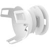 Trayneel Supporto da parete per altoparlante Echo con gestione dei cavi, design salvaspazio per uso domestico e ufficio, compatibile con finitura bianca e nera (bianco)