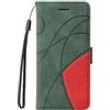 VQWQ Cover per LG K50S, Custodia Portafoglio in Pelle PU Slot per Schede Libro Supporto Antiurto Anti-Graffio Cordino Chiusura Magnetica Cavalletto Flip Case per Maschio Donna -[KT]-Verde