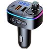 Desikixudy Auto Bluetooth Lettore Mp3 Chiamata Bluetooth Perdita Lettore Auto Multifunzione Caricabatteria da Auto 3.0 Ricarica Universale