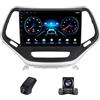 Yihyati 9 Pollici Radio Android per Jeep Cherokee 5 KL 2014-2018 - Wireless CarPlay & Android Auto/Navigazione GPS/Controllo del Volante/FM RDS 4GLTE 5GWIFI/Bluetooth/WiFi Camera(C10)