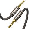 SYNCWIRE Cavo Aux 3,5 mm intrecciato in nylon, adattatore ingresso audio maschio-maschio per cuffie, auto, stereo casa, altoparlante, iPhone, iPad, iPod, Echo e altro - 0,5 m, marrone dorato