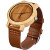 PartyKindom Bambù Orologi Alla Moda Per Le Donne Orologio Quarzo in Legno Orologio in Legno Guscio Di Uomo Cintura