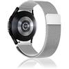 Niboow 20mm Cinturino per Samsung Galaxy Watch Watch 7/6/5/4 40mm 44mm/Galaxy Watch FE 40mm/Galaxy Watch 6 Classic 43mm 47mm, Metallo Cinturino per Samsung Galaxy Watch 5 Pro 45mm - D'Argento