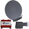 hm-sat Gibertini OP 75 SE - Alu-Antenne - anthrazit - 6 Teilnehmer