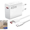 DONOONIS Caricabatterie 45w e cavo USB C 1, caricatore per, 6A Quick Charge Adattatore Turbo Tipo C per Poco X7 M7 Pro M6 Pad 7 6 5 K80 Pro
