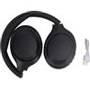 LIYJTK Cuffie Bluetooth wireless sopra l'orecchio Cuffie stereo con bassi profondi e riproduzione prolungata Supporto per ufficio da casa da viaggio 3,5 mm (Black)