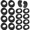 YzmrBdqc Set di 8 paia di gommini per auricolari, in morbido silicone antiscivolo, colore nero, wireless, Bluetooth, accessori di ricambio compatibili con auricolari Samsung Galaxy Buds Live