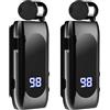 Giwnhvx 2X K55 Lavalier Retrattile BT5.2 Promemoria di Chiamata Vibrazione Clip di Movimento Driver Auricolare PK F920 Nero