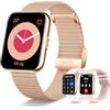 Iaret Smartwatch Donna, Orologio Fitness con Bluetooth Chiamata Risposta Vivavoce, 100+ Sportive Contapassi, Monitoraggio Sonno Cardiofrequenzimetro, Digitale Smart Watch per Android iOS, Regalo