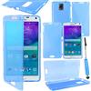 ebestStar - Cover Compatibile con Samsung Note 4 Galaxy N910F Custodia Silicone Portafoglio Gel TPU, Protezione Anti Shock AntiGraffio +Mini Penna, Blu [Apparecchio: 153.5x78.6x8.5mm, 5.7'']