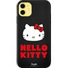 Personalaizer Custodia originale compatibile con iPhone 11 nero con un design di Hello Kitty Logo.