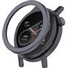 AWADUO Compatibile con CMF Watch Pro 2 Smartwatch Full Coverage PC Protective Circle Case Cover con Vetro Temperato Touchable Screen Protector Smartwatch Accessori (Nero)